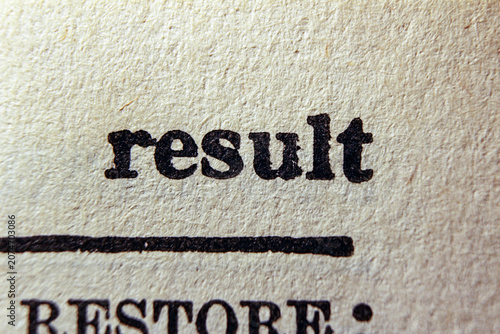 Cuadro en lienzo Word result on dictionary page, macro close up