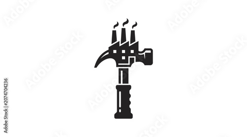 Fotografie Black jackhammer tool for breaking.