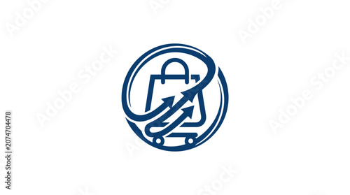 Obraz na płótnie No Shopping Bag Icon Symbol.