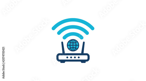 Tableau sur toile Wireless Router Internet Connection Device.