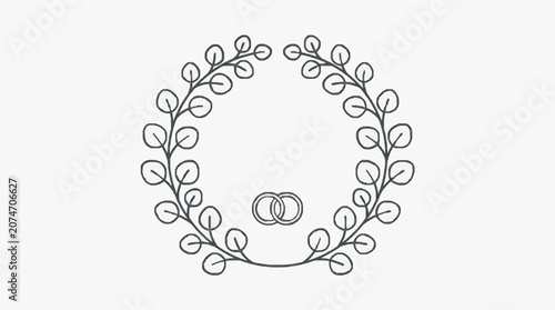 Intricate floral wreath with decorative elements and bow.