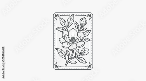 Intricate line art illustration of a detailed floral pattern.