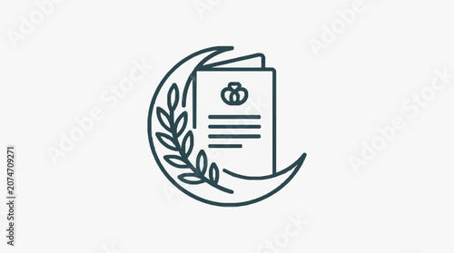 Minimalist line art recycling symbol icon.