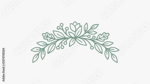 Minimalist line art sketch of a delicate flower.