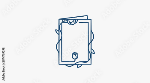 Minimalist line drawing of a shopping cart icon.