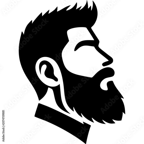 Side Beard Icon Vector