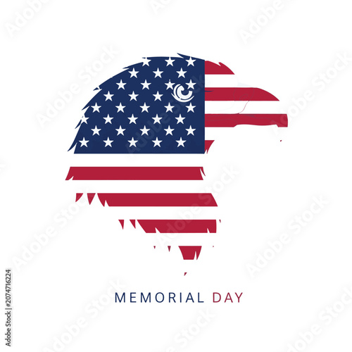 Cuadro en lienzo Patriotic Helmet Honors Memorial Day