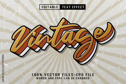 Vintage Editable Text Effect
