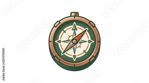 Fotografia Vintage Compass Tool for Navigation and Direction.