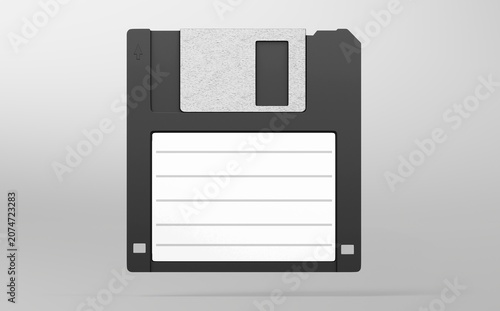 Fotografie Black floppy disk, product design