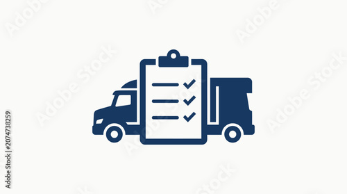 Truck with Clipboard and Checklist.