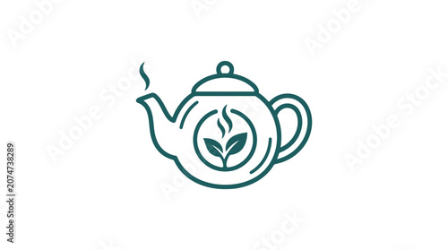 Cuadro en lienzo Tea infuser in teapot icon.