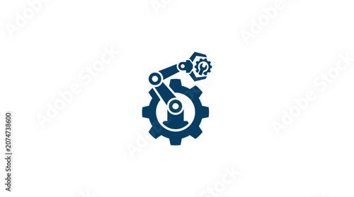 Gear Cog Mechanical Industrial Symbol Icon.