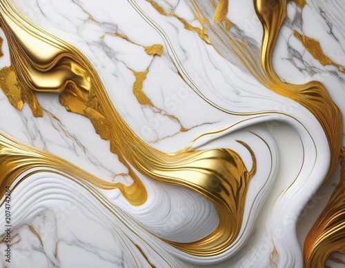 white and gold marble texture pattern background