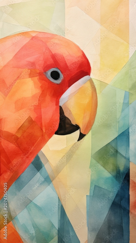 Obraz premium Parrot painting animal bird.