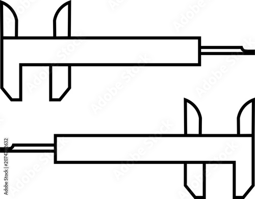 Fotografie Vernier Caliper Icon for Mechanic