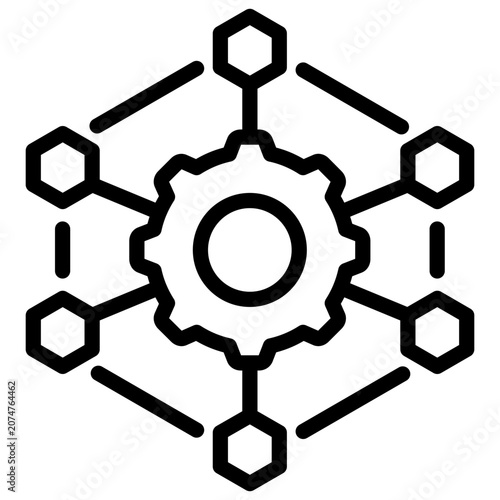 Cuadro en lienzo Microservices Icon