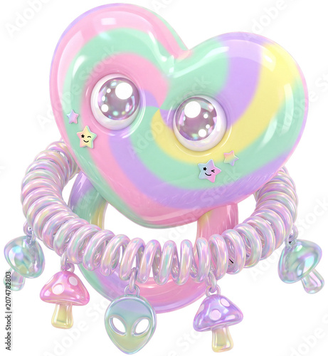 Pastel Kawaii Y2K Toy Sticker Elements