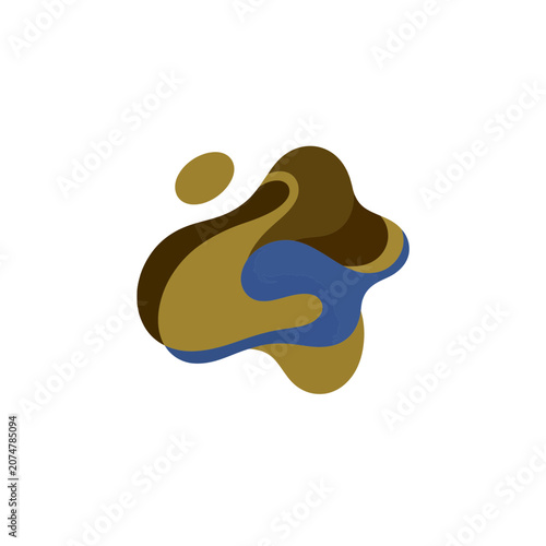 Abstract organic wave shape vector illustration
