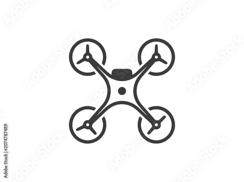 Quadrocopter drone icon vector illustration isolated on white background