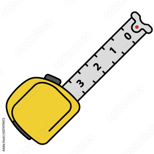 Yellow tape measure vector illustration