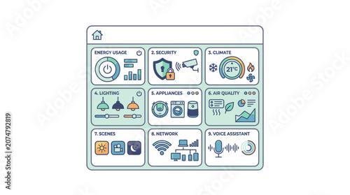 Business icons on a white background.
