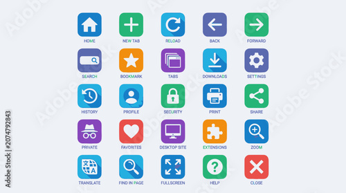 Collection of various app icons.