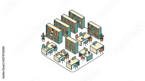 Offices with people working together.
