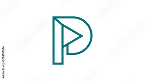 Green play button logo symbol.