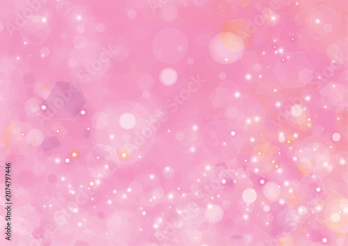 Tableau sur toile 光, クリスマス, キラキラ, 背景, 水彩, かすみ, デザイン, ボケ, 色, デコレーション, 光る, 明るい、おしゃれ、光彩、輝き、イラスト、手描き、イ