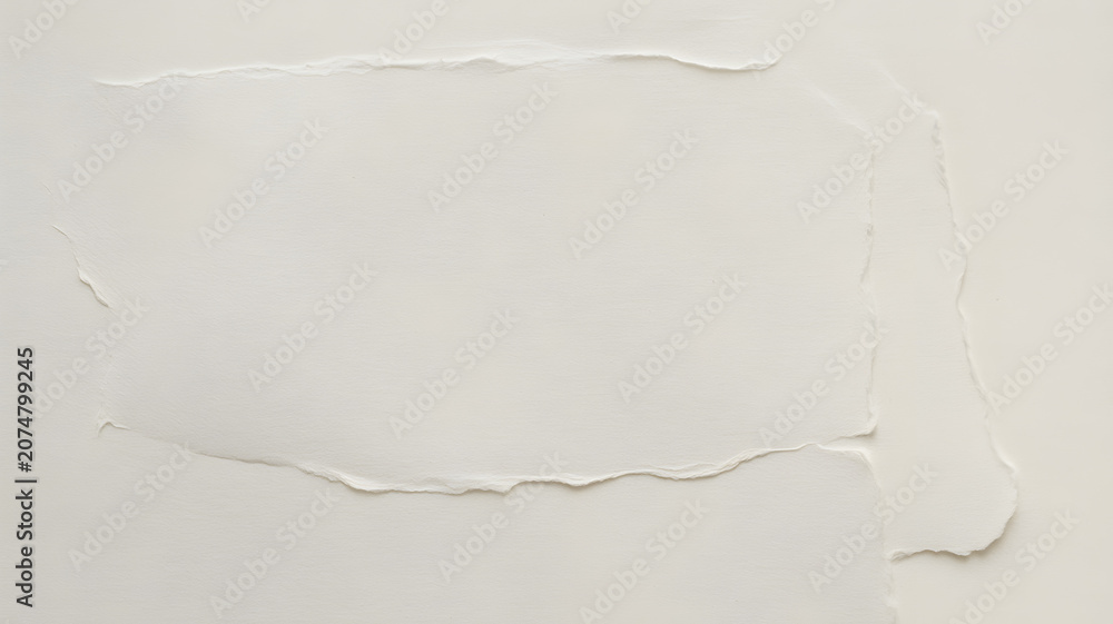 Fototapeta premium Torn paper with ripped edges on a beige background for design and texture