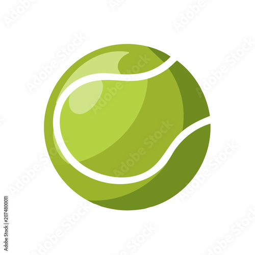 Green tennis ball vector icon