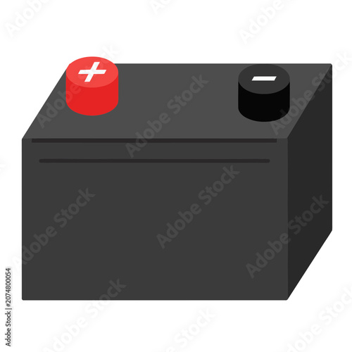Isometric car battery vector icon