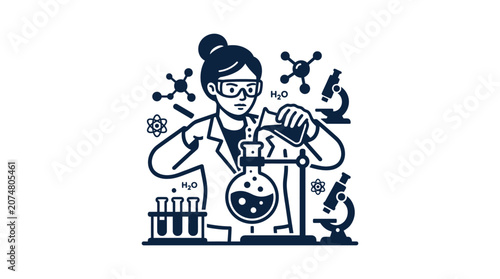 Woman working in a laboratory setting.