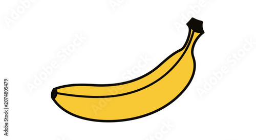 Yellow banana fruit illustration.