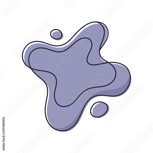 Abstract purple organic blob vector illustration