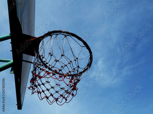 basketball hoop sport game goal court team play net score recreation team play competition basketball hoop ring succeed player rim arena training league basketball hoop tournament blue sky background