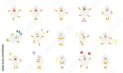 Cuadro en lienzo 米粒のキャラクターセットカラー2