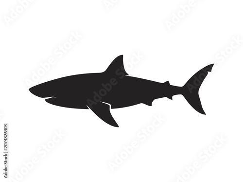 Shark Silhouette - Powerful Marine Predator Icon