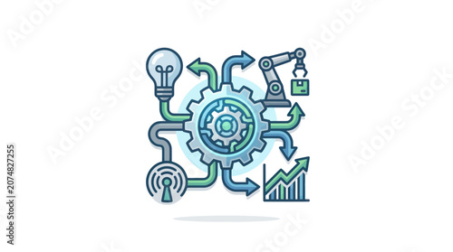 Innovation Technology Business Concept Icons.