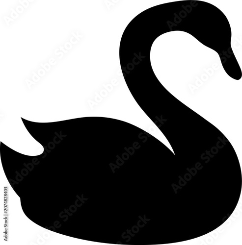 Swan Silhouette SVG Clipart for Cricut Crafts and DIY Designs