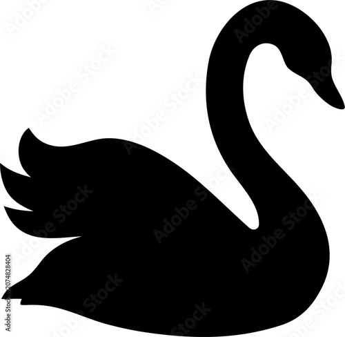 Swan Silhouette SVG Clipart for Cricut Crafts and DIY Designs