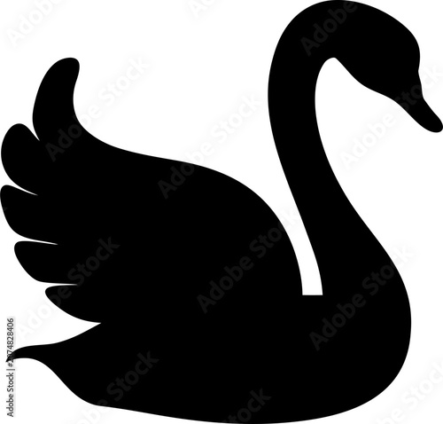 Swan Silhouette SVG Clipart for Cricut Crafts and DIY Designs