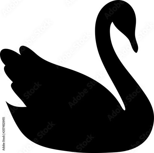 Swan Silhouette SVG Clipart for Cricut Crafts and DIY Designs
