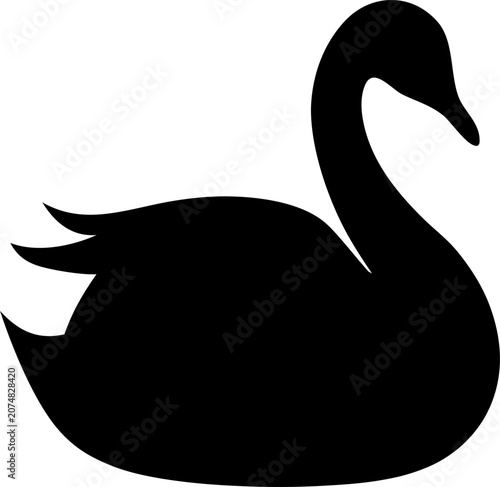 Swan Silhouette SVG Clipart for Cricut Crafts and DIY Designs