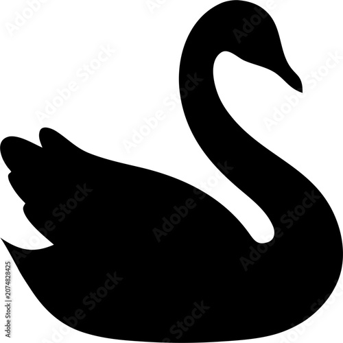 Swan Silhouette SVG Clipart for Cricut Crafts and DIY Designs