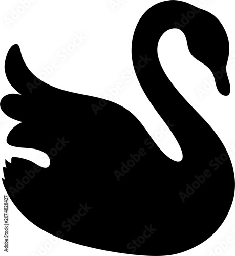 Swan Silhouette SVG Clipart for Cricut Crafts and DIY Designs