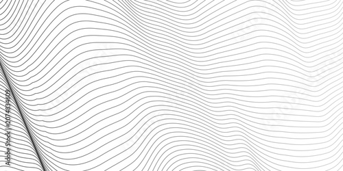 Abstract wave flow swoosh dynamic energy sound tech flow element smooth line pattern. minimalist futurist music and sound wavy gradient line vector flowing gray light isolated background.