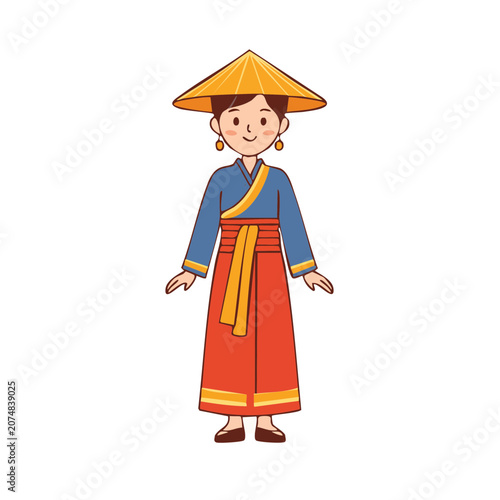 Cartoon boy in flat vector illustration