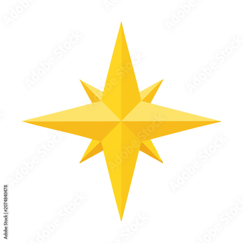 Yellow star vector icon